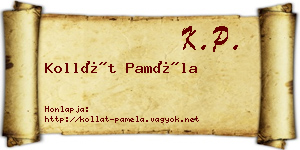Kollát Paméla névjegykártya
